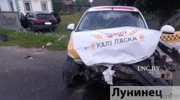 ДТП в Лунинецком районе: такси «встретилось» с Audi Q7