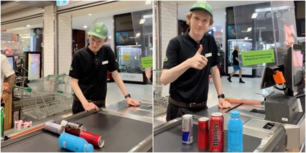 Супермаркет объяснил, как правильно ставить напитки на ленту, и запустил новый спор Супермаркет объяснил, как правильно ставить напитки на ленту, и запустил новый спор