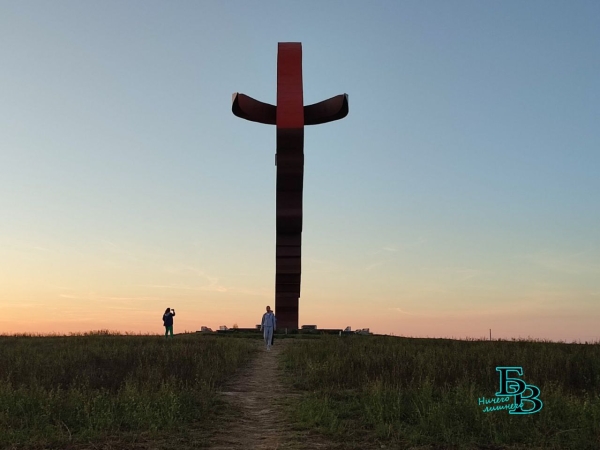 Зубр на закате. Обновленный въездной знак в Первый регион