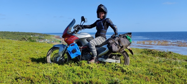 Белоруска на мотоцикле побывала на Баренцевом море Белоруска на мотоцикле побывала на Баренцевом море