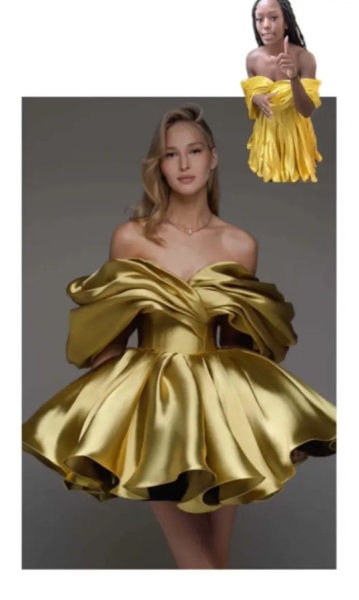 Девушка заказала онлайн блестящее вечернее платье и ужаснулась полученному товару