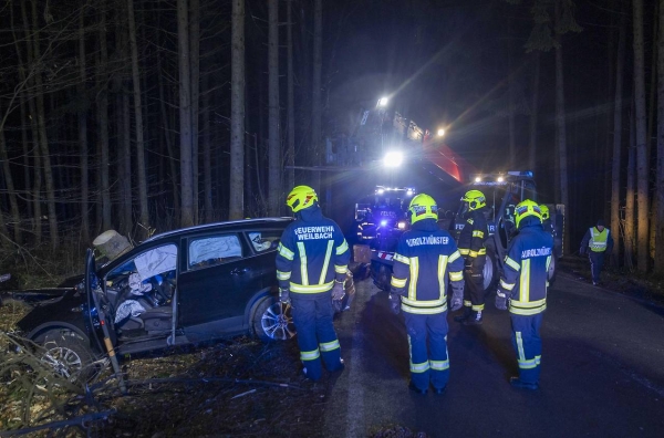 Австрийка чудом выжила за рулем компактвэна, который воткнулся в огромную ель Австрийка чудом выжила за рулем компактвэна, который воткнулся в огромную ель