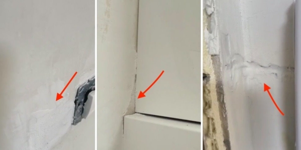 Трещины на потолке, куски обоев под шпатлевкой… Слабовидящая пара наняла строителей, которые должны были навести красоту Трещины на потолке, куски обоев под шпатлевкой… Слабовидящая пара наняла строителей, которые должны были навести красоту