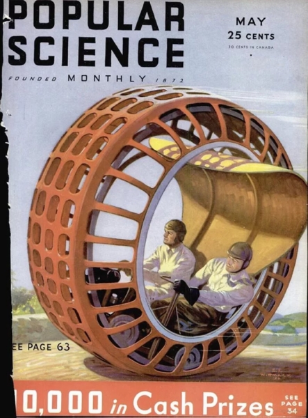 И переобувать не надо! Удивительная история моноколеса Dynasphere из 1930-х И переобувать не надо! Удивительная история моноколеса Dynasphere из 1930-х