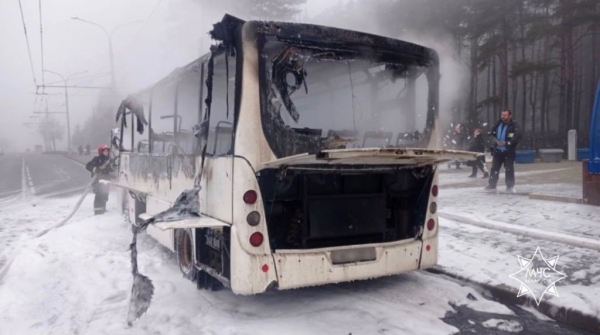 В Минске горел автобус
